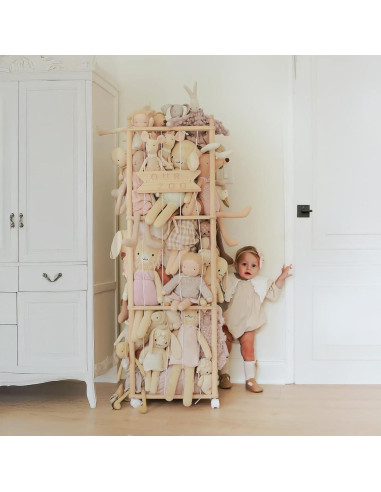 Almacenamiento de Animales de Peluche Mloong 137 cm Madera