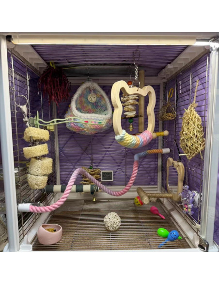 Columpio Grande de Madera Nopikku para Aves Medianas y Grandes