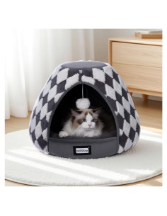 Cama Cueva para Gatos BALANCE 48 cm Gris Oscuro Antideslizante