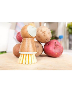 Cepillo de Patatas Full Circle de Bambú con Removedor de Ojos 2