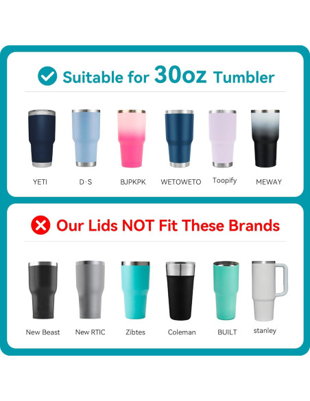 Tapa de Reemplazo 30 oz Soledea para YETI y Más - 2 Pack Tapa de Reemplazo 30 oz Soledea para YETI y Más - 2 Pack