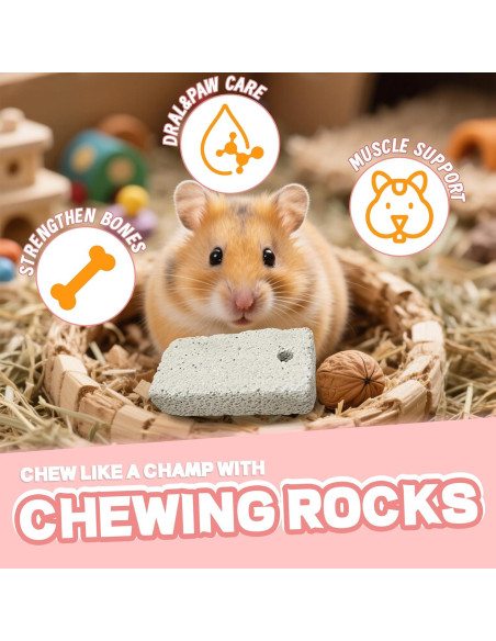 18 Juguetes de Masticar para Mascotas HZJPIN - Piedra Lava Natural