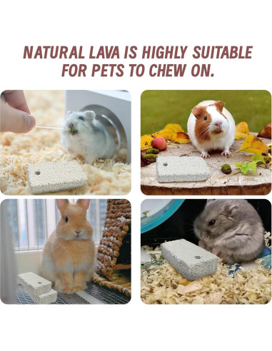 18 Juguetes de Masticar para Mascotas HZJPIN - Piedra Lava Natural