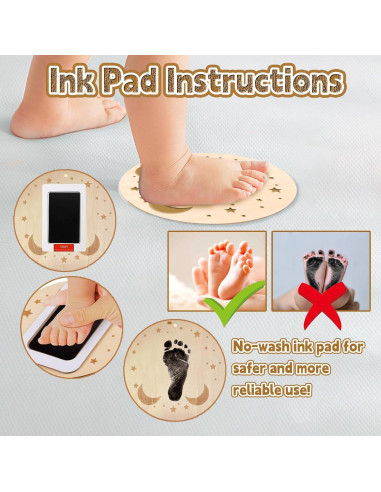 Juego de 12 Señales de Hito Mensual para Bebés - Madera