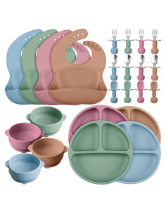 Conjunto de Alimentación de Silicona Yinder 24 Piezas Bebés