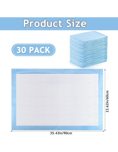 30 Almohadillas Desechables Incontinencia 60x90 cm Erinnmy