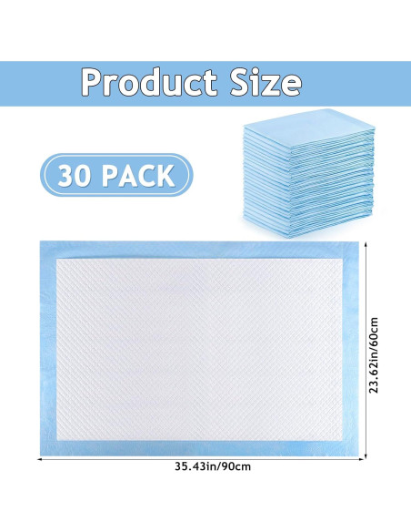 30 Almohadillas Desechables Incontinencia 60x90 cm Erinnmy