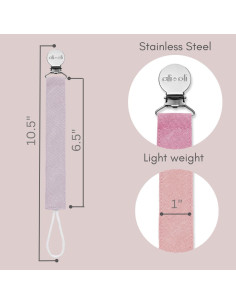 Set de 3 Clips de Chupete Ali+Oli Lino Flamingo 25.4x2.5cm 2