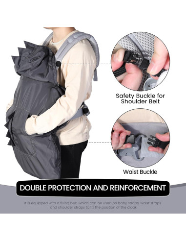 Cubierta para Portabebés Orzbow Gris Oscuro 3 Temporadas Impermeable