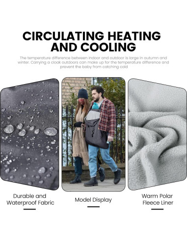 Cubierta para Portabebés Orzbow Gris Oscuro 3 Temporadas Impermeable