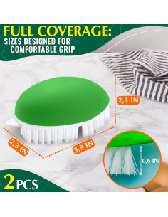 2 Pcs Cepillos de Fregar Vegetales ALPENKOK Ergonómicos 2