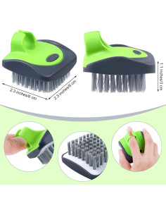 Cepillo de Verduras Aodaer Verde de Silicona y Nylon 6x6 cm 2