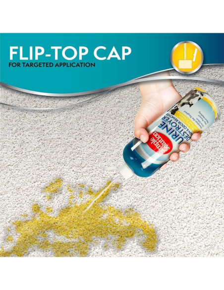 Limpiador Enzimático Simple Solution 946 ml - Destruye Orina Mascotas