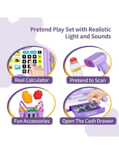 Caja Registradora Juguete Five Star Toys 57 Piezas Educativa