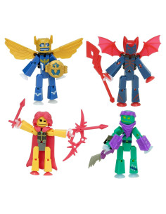 Figuras de Acción StikBot Legendz Zing - 4 Personajes y Accesorios