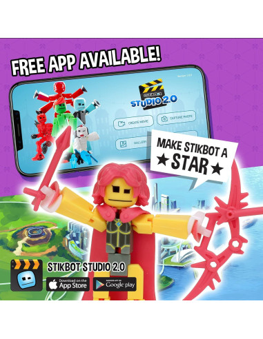 Figuras de Acción StikBot Legendz Zing - 4 Personajes y Accesorios
