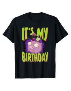 Camiseta Invader Zim Cumpleaños Gir y Dib - Licencia Oficial