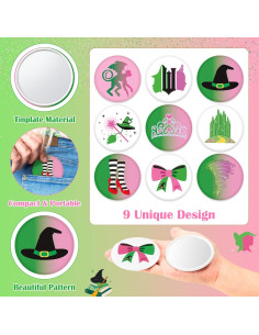 Set de 36 Espejos Compactos Laffact - Diseño Mágico de Bruja 2