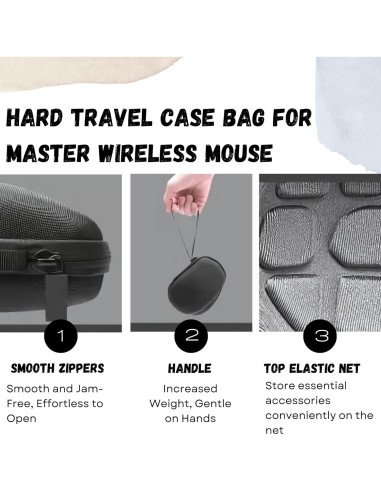 Funda de viaje dura Ekoomar para ratón MX Master 3 y 2S