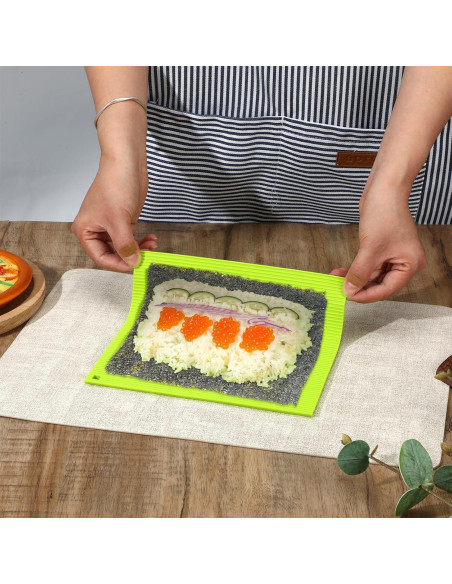 Estera de Sushi de Silicona HJZHII Antiadherente 21.8x19.8 cm
