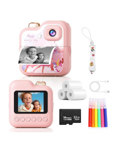 Cámara Instantánea Luluckck Q6 Rosa 48MP Video HD 1080P