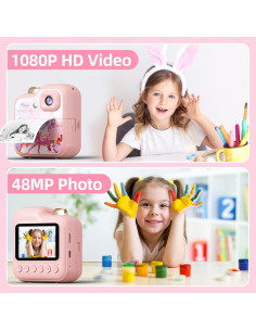 Cámara Instantánea Luluckck Q6 Rosa 48MP Video HD 1080P 2