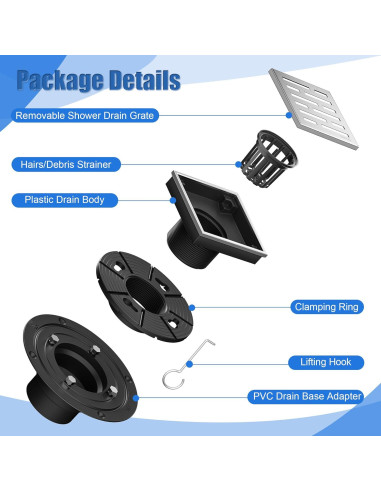 Desagüe de Ducha Cuadrado Neodrain 10x10 cm Acero Inoxidable