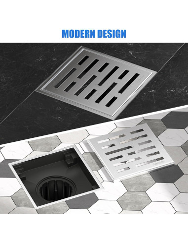 Desagüe de Ducha Cuadrado Neodrain 10x10 cm Acero Inoxidable