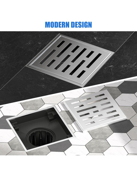 Desagüe de Ducha Cuadrado Neodrain 10x10 cm Acero Inoxidable