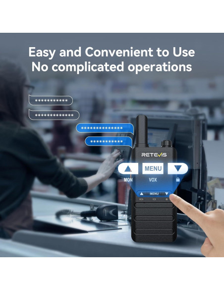 Walkie Talkies Retevis B3B Compactos 1620mAh USB-C 4 Pzs