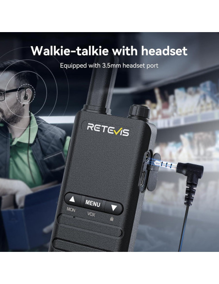 Walkie Talkies Retevis B3B Compactos 1620mAh USB-C 4 Pzs