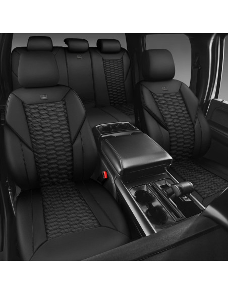 Cubiertas de Asiento de Cuero PU Negro CAR PASS Juego Completo