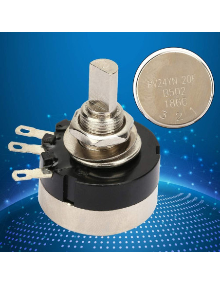 Potenciómetro de Círculo Único Yosoo 5K Película de Carbono Potenciómetro de Círculo Único Yosoo 5K Película de Carbono