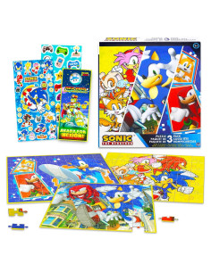 Rompecabezas Sonic The Hedgehog - 3 Piezas 48 y 100 Piezas