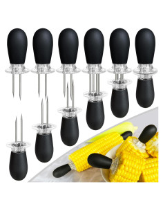 Juego de Sujetadores de Mazorcas de Maíz AQRINGO 12 Pcs Negro