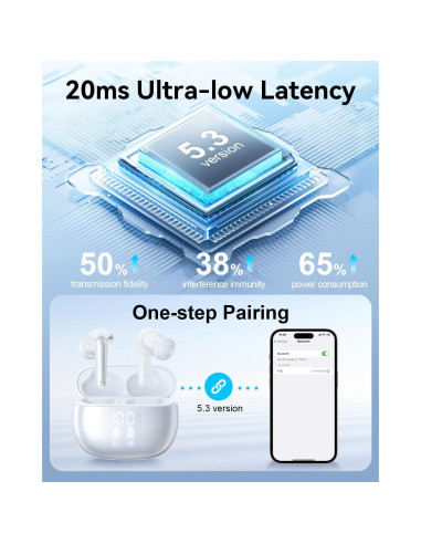 Auriculares Inalámbricos HUIFU T12 Bluetooth 5.3 IPX7 40H