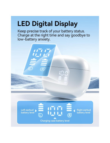 Auriculares Inalámbricos HUIFU T12 Bluetooth 5.3 IPX7 40H