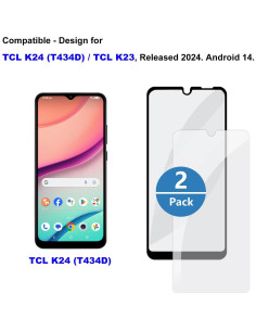 Protector de Pantalla Ailiber para TCL K24/K23 - Vidrio Templado HD 2