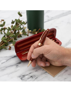 Conjunto de Bolígrafo y Lápiz Personalizado Días de Primavera - Madera de Rosa 2
