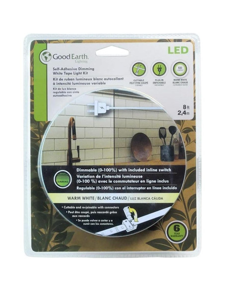 Luz de Tira LED 2.44m Buena Iluminación 930 Lúmenes 3000K Luz de Tira LED 2.44m Buena Iluminación 930 Lúmenes 3000K