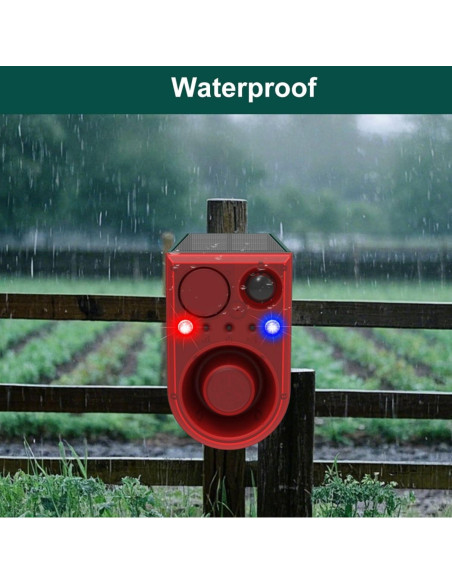 Alarma de Movimiento Solar HULPPRE con 13 Sonidos y Control Remoto