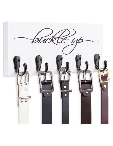 Organizador de Corbatas y Cinturones UGZOO Blanco 30.5x12 cm