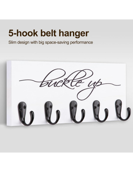 Organizador de Corbatas y Cinturones UGZOO Blanco 30.5x12 cm