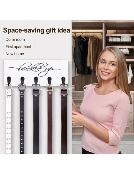 Organizador de Corbatas y Cinturones UGZOO Blanco 30.5x12 cm