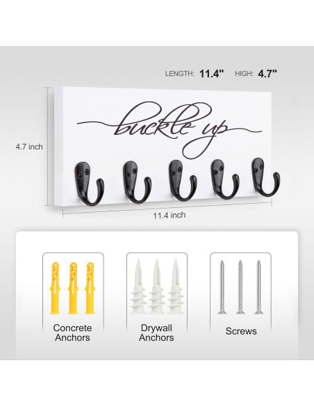 Organizador de Corbatas y Cinturones UGZOO Blanco 30.5x12 cm