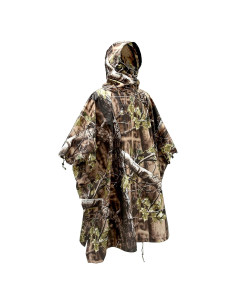 Poncho de Lluvia Camuflado Auscamotek Woodland Impermeable