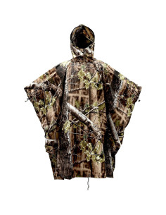 Poncho de Lluvia Camuflado Auscamotek Woodland Impermeable 2