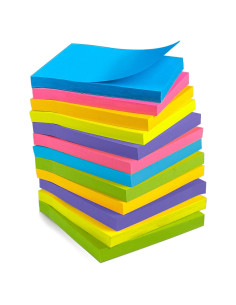 Notas Adhesivas OHOME 3x3 cm - 12 Blocs Coloridos 480 Hojas