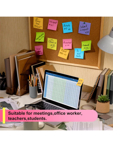Notas Adhesivas OHOME 3x3 cm - 12 Blocs Coloridos 480 Hojas