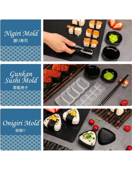 Kit de Hacer Sushi FUNGYAND 32 en 1 - Bazooka, Moldes y Más